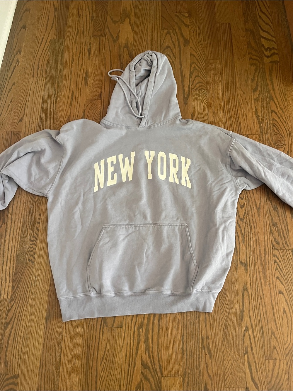 NEW YORK Light blue almost lavender  Pullover Hoodie